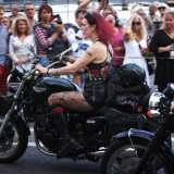 The parade is tranditionally led by Dykes on Bikes.