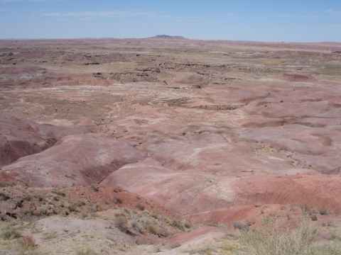 In the north end of the national park is the Painted Desert. The desert was formed via erosion of the many layers that were laid down when seas were covering this place. In the north end of the national park is the Painted Desert. The desert was formed via erosion of the many layers that were laid down when seas were covering this place.