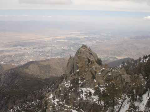 An outcrop of the mountain's granite core. An outcrop of the mountain's granite core.