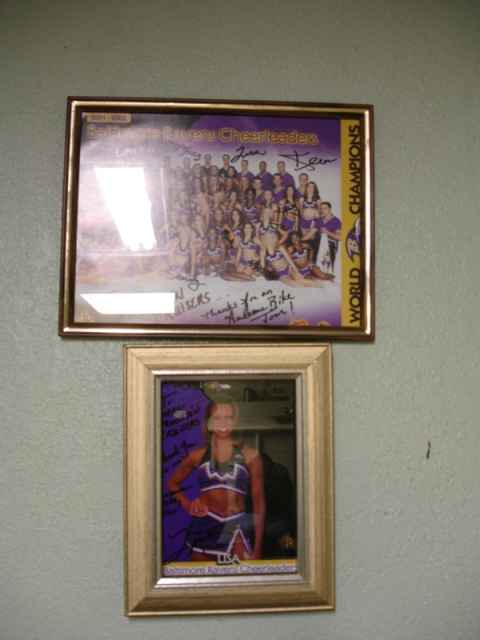 The company Expedia hires is "Maui Mountain Cruisers" and what better seal of quality than a signed photo of the cheerleaders of the Baltimore Ravens?