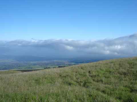 View down toward the eastern side of the island.