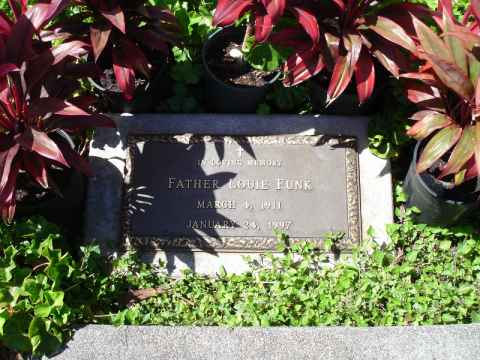 Other notable priests include Father Louie. Father Louie Funk. I can't think of a cooler name. I'm sure the name alone was enough for him to "get on up" to sainthood.