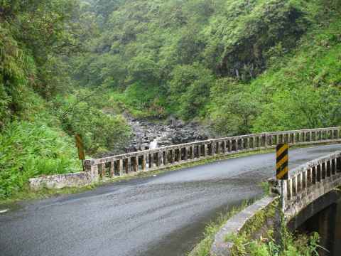 One of the innumerable one-lane bridges on Highway 360.