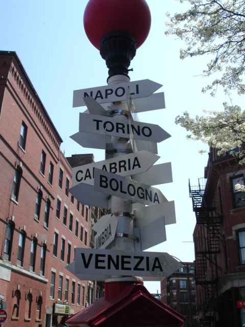 Entering the Italian part of town.