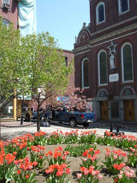 A small park near Paul Revere's house.