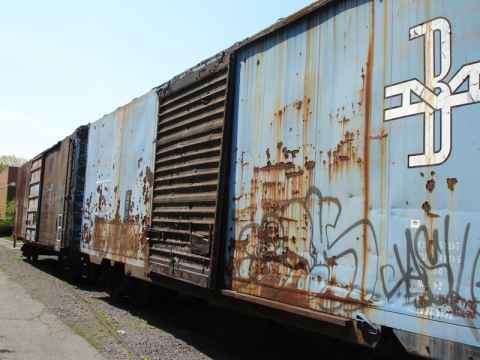 Old railway car near USS Consitution.