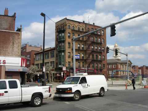 View of the Italian quarter from a safe distance.