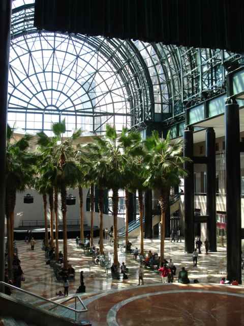 Inside the Winter Garden at World Financial Center, the complex right next to WTC.