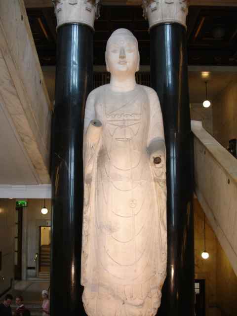 Buddha statue in the stairwell. Buddha statue in the stairwell.
