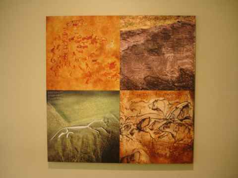 A quartet of cave paintings. A quartet of cave paintings.