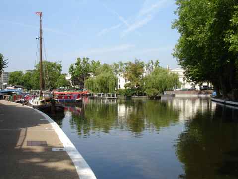 This little triangle, called Little Venice, is where the Grand Union and the Regent's Canal join. The area can be seen from above via Google Maps. This little triangle, called Little Venice, is where the Grand Union and the Regent's Canal join. The area can be seen from above via Google Maps.