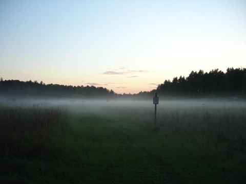 Mist covering the field, Kymlinge.
