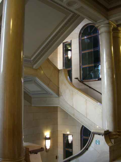 Stairwell inside the museum. Stairwell inside the museum.