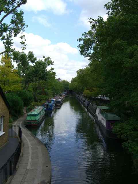 Canal boats near Little Venice. Canal boats near Little Venice.
