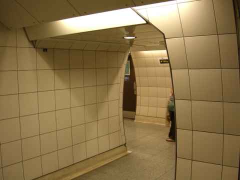 The subway corridors. One thing that struck me is how small the corridors in the subway system are. Most places corridors can only barely fit two people abreast. The subway corridors. One thing that struck me is how small the corridors in the subway system are. Most places corridors can only barely fit two people abreast.