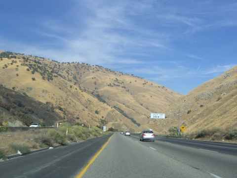 Bound for Yosemite on the 5 freeway. The picture doesn't show it, but I'm going downhill fast. Bound for Yosemite on the 5 freeway. The picture doesn't show it, but I'm going downhill fast.