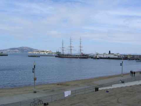On the other side of the Golden Gate bridge and a little bit to the east is Fisherman's Wharf where you can find old ships... On the other side of the Golden Gate bridge and a little bit to the east is Fisherman's Wharf where you can find old ships...