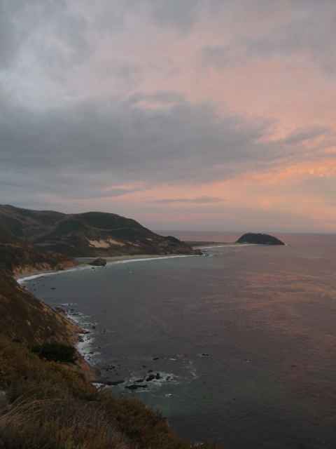 Sunset north of Point Sur. Sunset north of Point Sur.