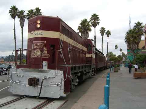 This train goes right outside the boardwalk. This train goes right outside the boardwalk.