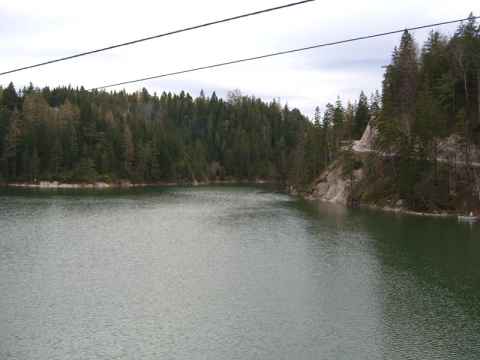 The west end of the Eralaufstausee, and the start of our hike. The west end of the Eralaufstausee, and the start of our hike.