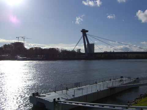 The "New Bridge" (Novy Most) across the Danube. The "New Bridge" (Novy Most) across the Danube.