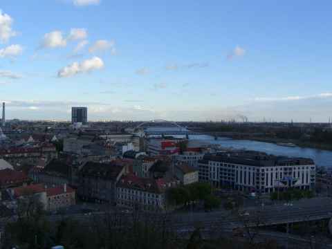 View of the old part of Bratislava from Bratislava Castle. View of the old part of Bratislava from Bratislava Castle.