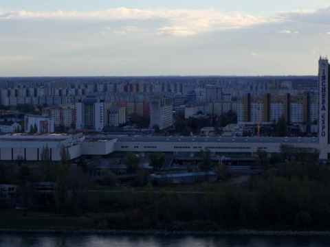 Residential blocks on the west shore of the Danube. Residential blocks on the west shore of the Danube.