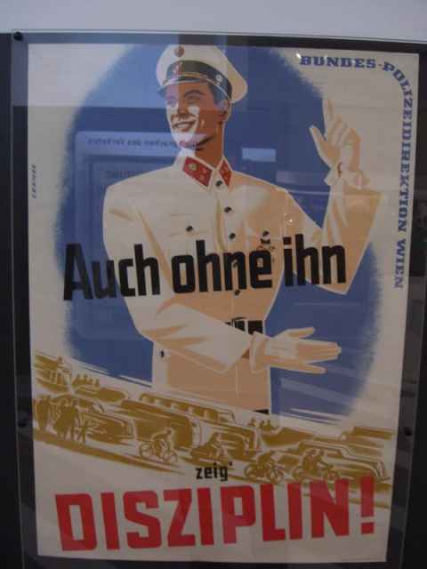 Government poster. "Even without him, show discipline!" Government poster. "Even without him, show discipline!"