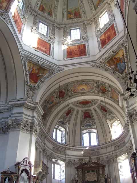 Interior of the Salzburg Cathedral. Interior of the Salzburg Cathedral.