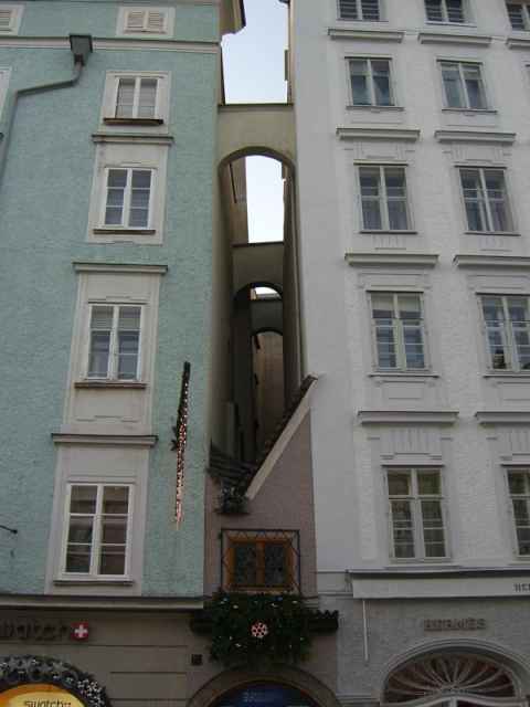 A very compact house squeezed in. A very compact house squeezed in.
