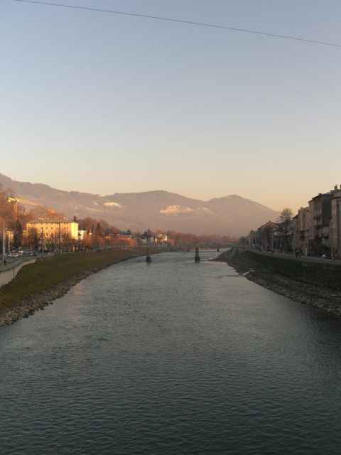 View south along the Salzach river. View south along the Salzach river.