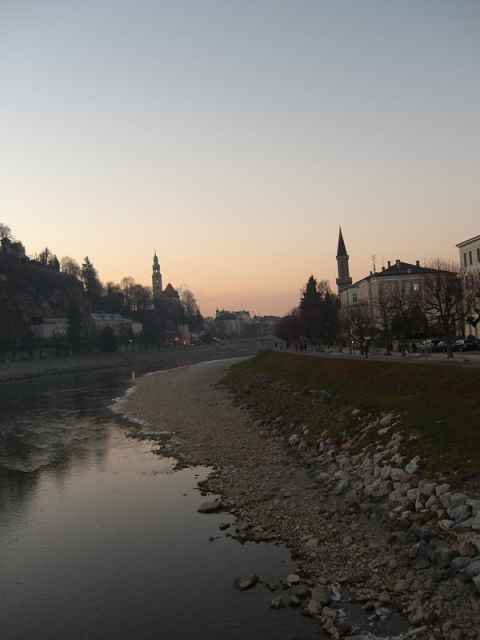 View north along the Salzach river View north along the Salzach river