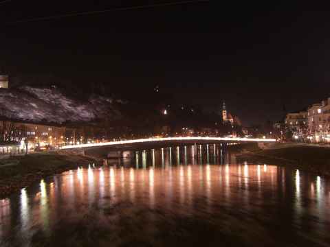 View north along the river after sunset. View north along the river after sunset.