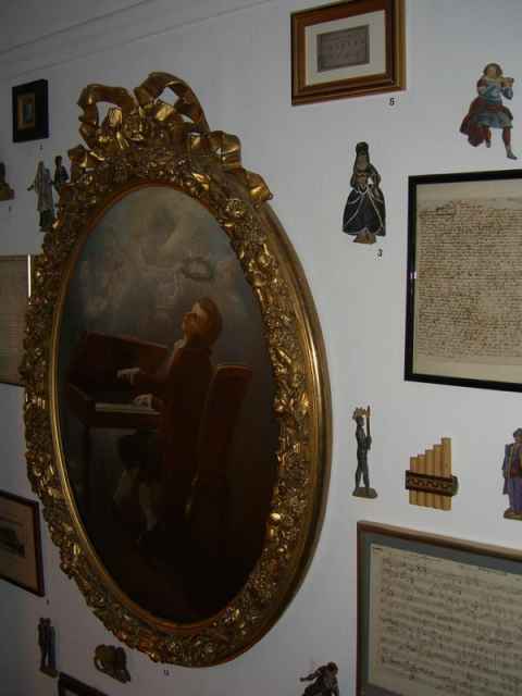 Painting inside the Mozart family's apartment. Painting inside the Mozart family's apartment.