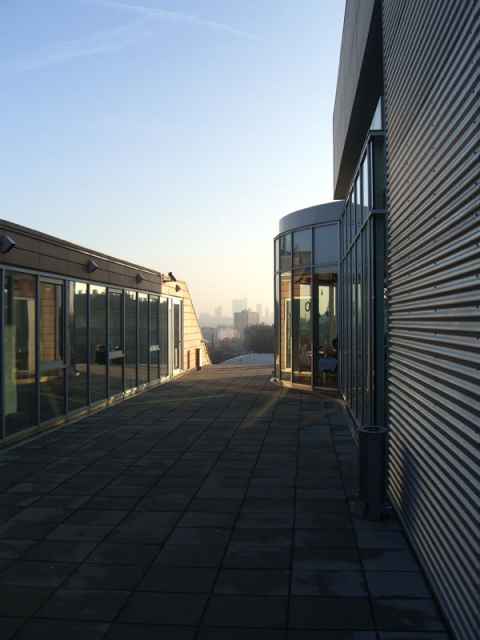 View from the top of the library at Burggasse / Stadthalle U-Bahn.