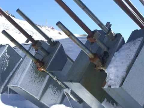 Counterweights to the Caron lift. Counterweights to the Caron lift.