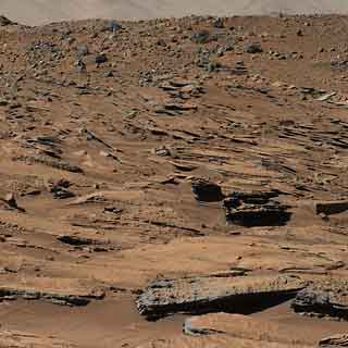 Alien planet or sand heap? Inclined Martian Sandstone Beds Near "Kimberley".